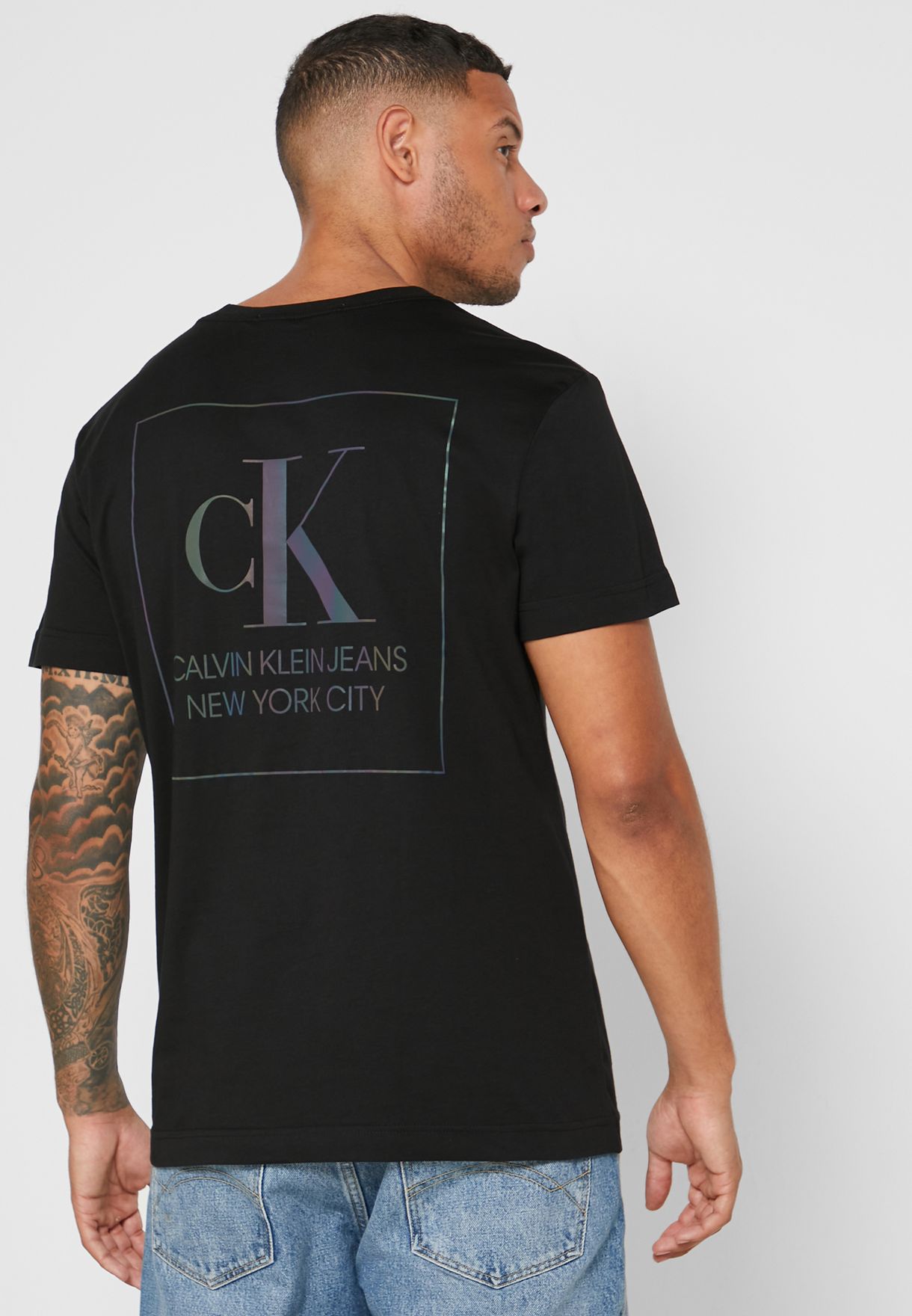 calvin klein iridescent t shirt