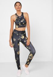 nike power floral tights