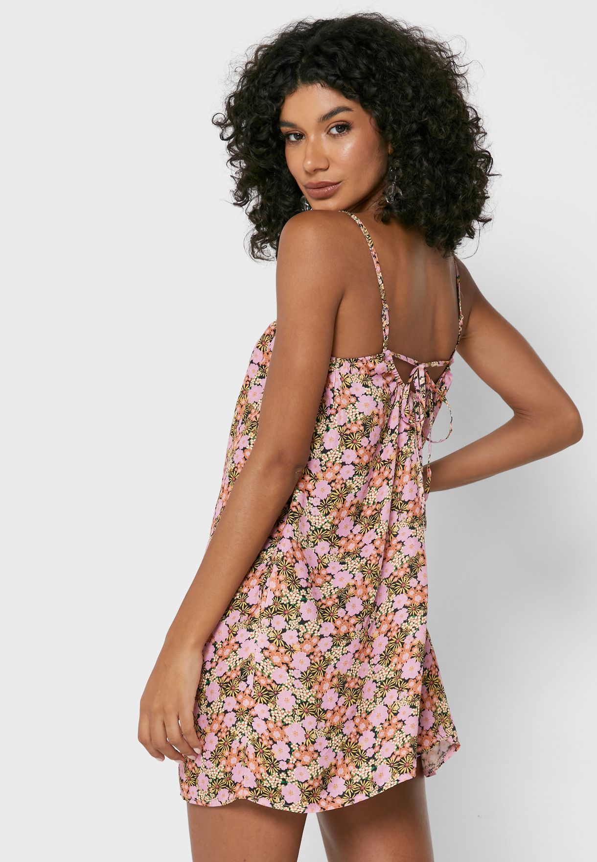 Floral Print Strappy Playsuit