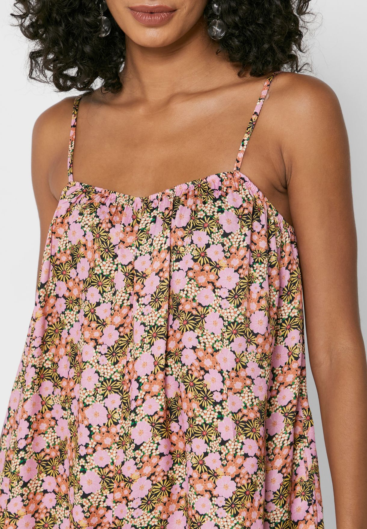 Floral Print Strappy Playsuit