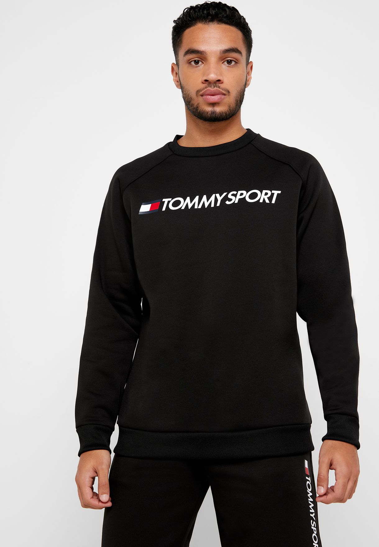 Buy Tommy Sport black Fleece Logo 