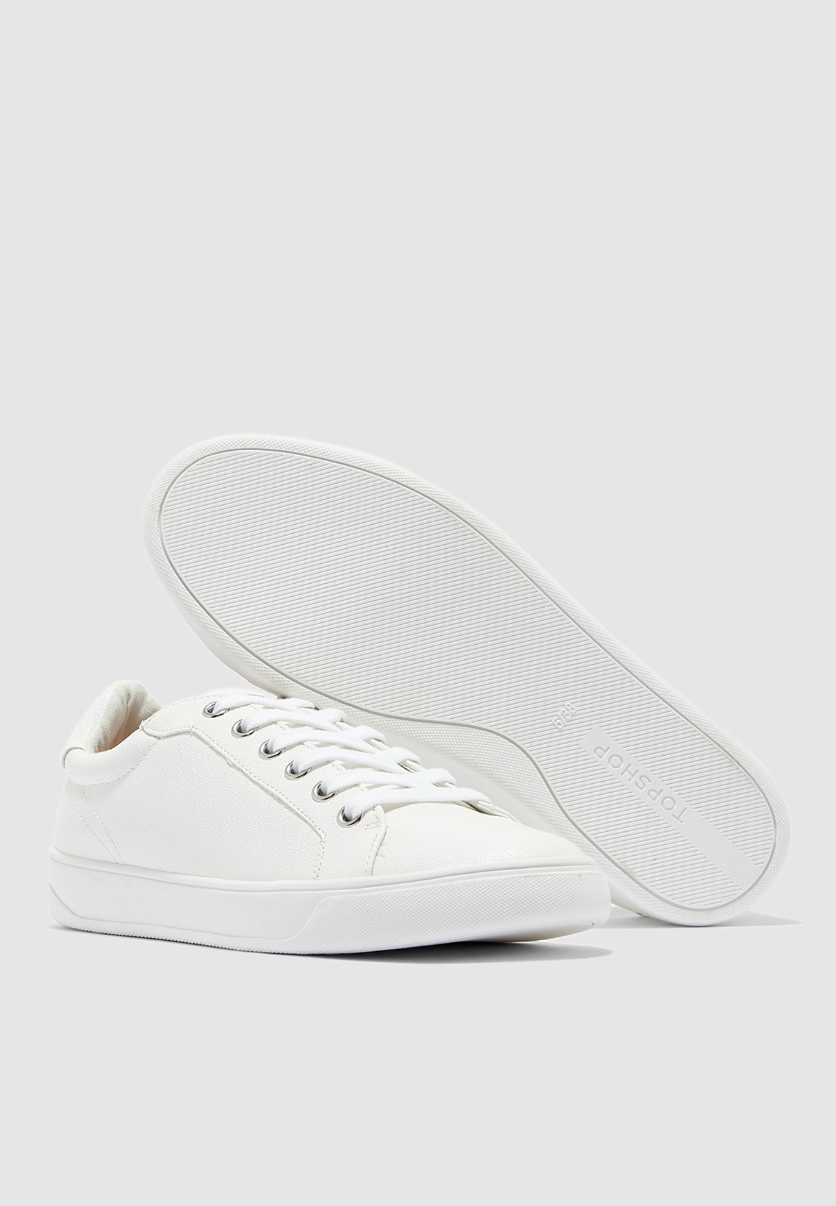 Cola Lace Up Trainer Sneaker - White 