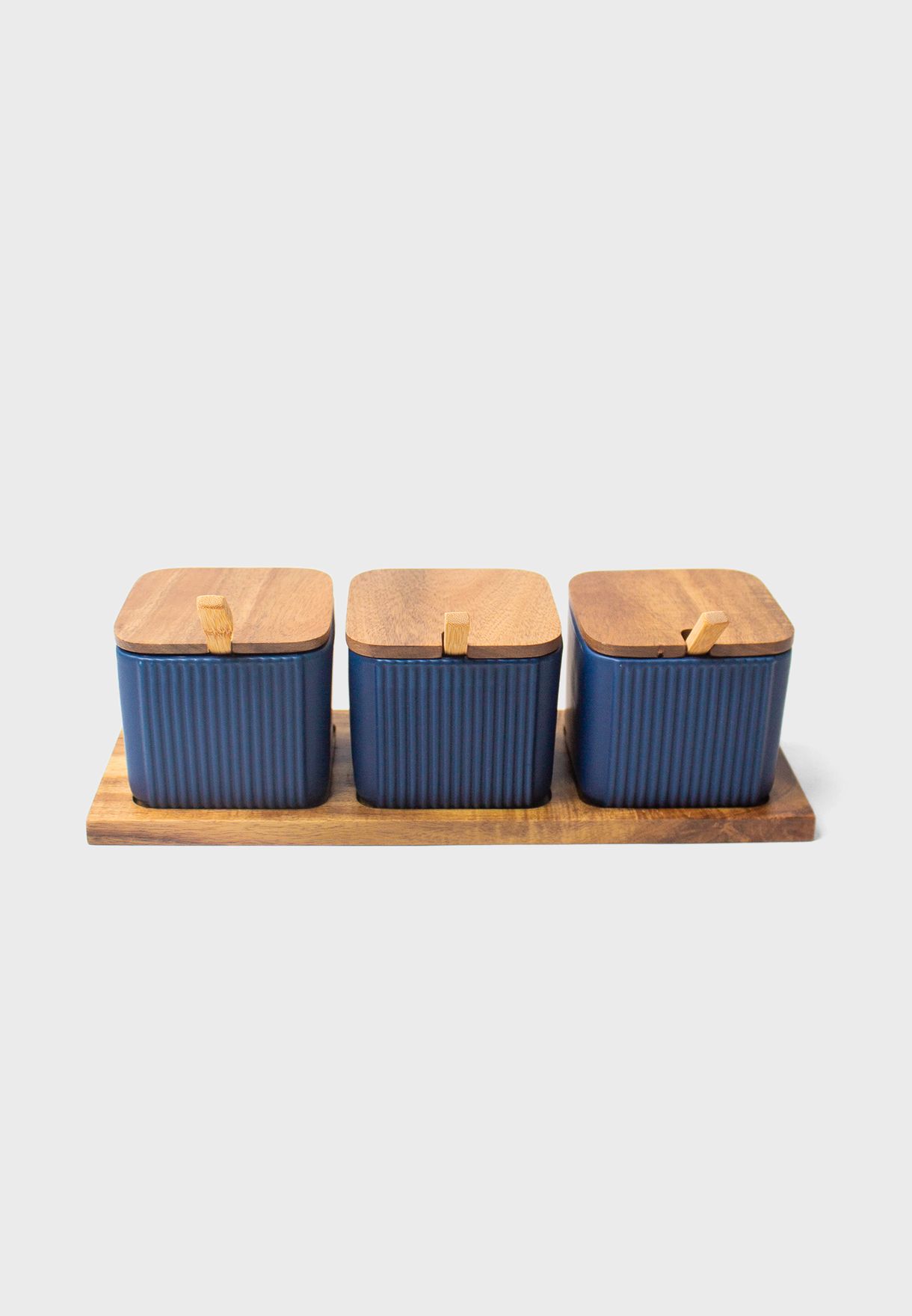 Set Of 3 Ceramic Storage Jars