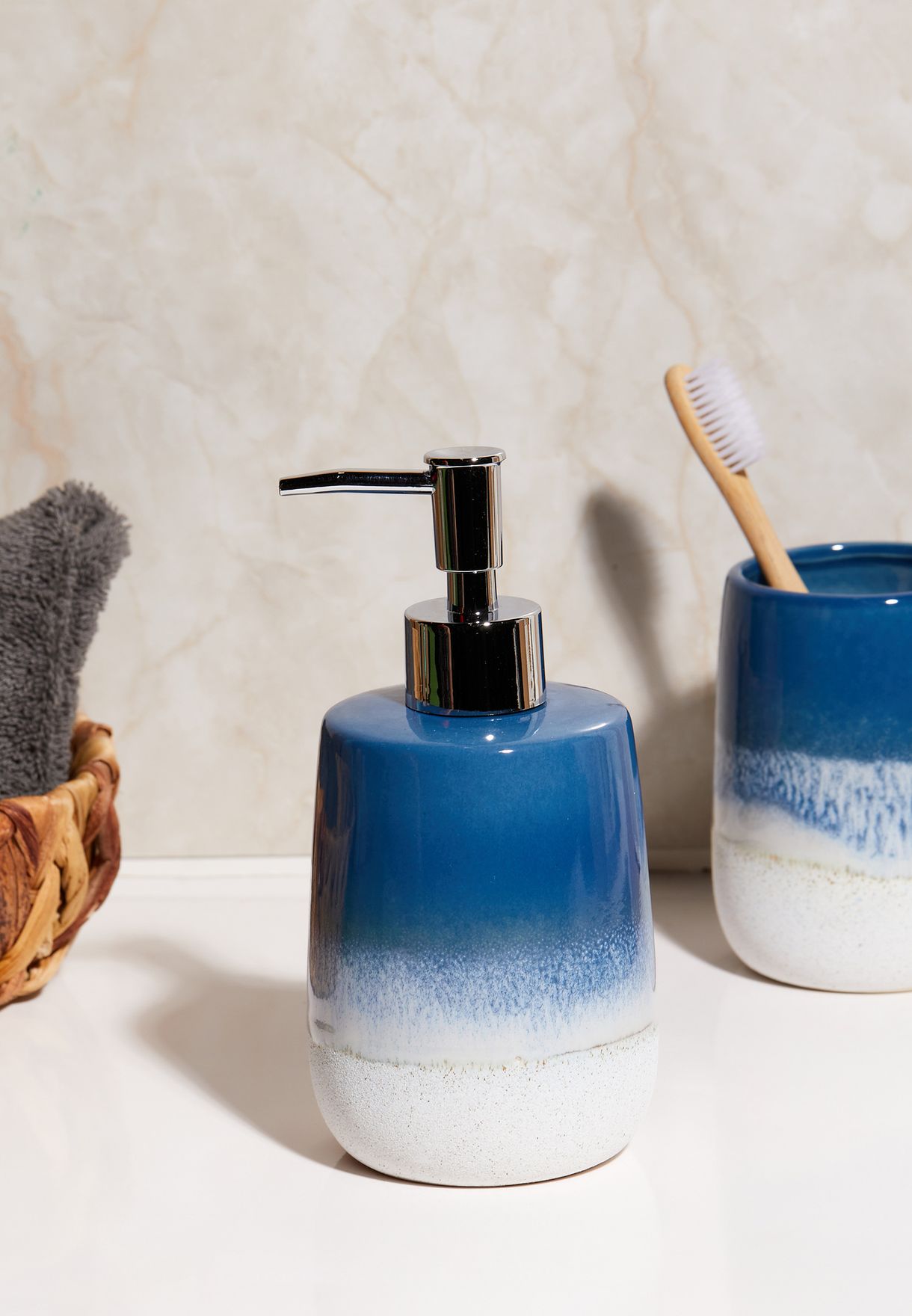 Mojave Glaze Blue Soap Dispenser
