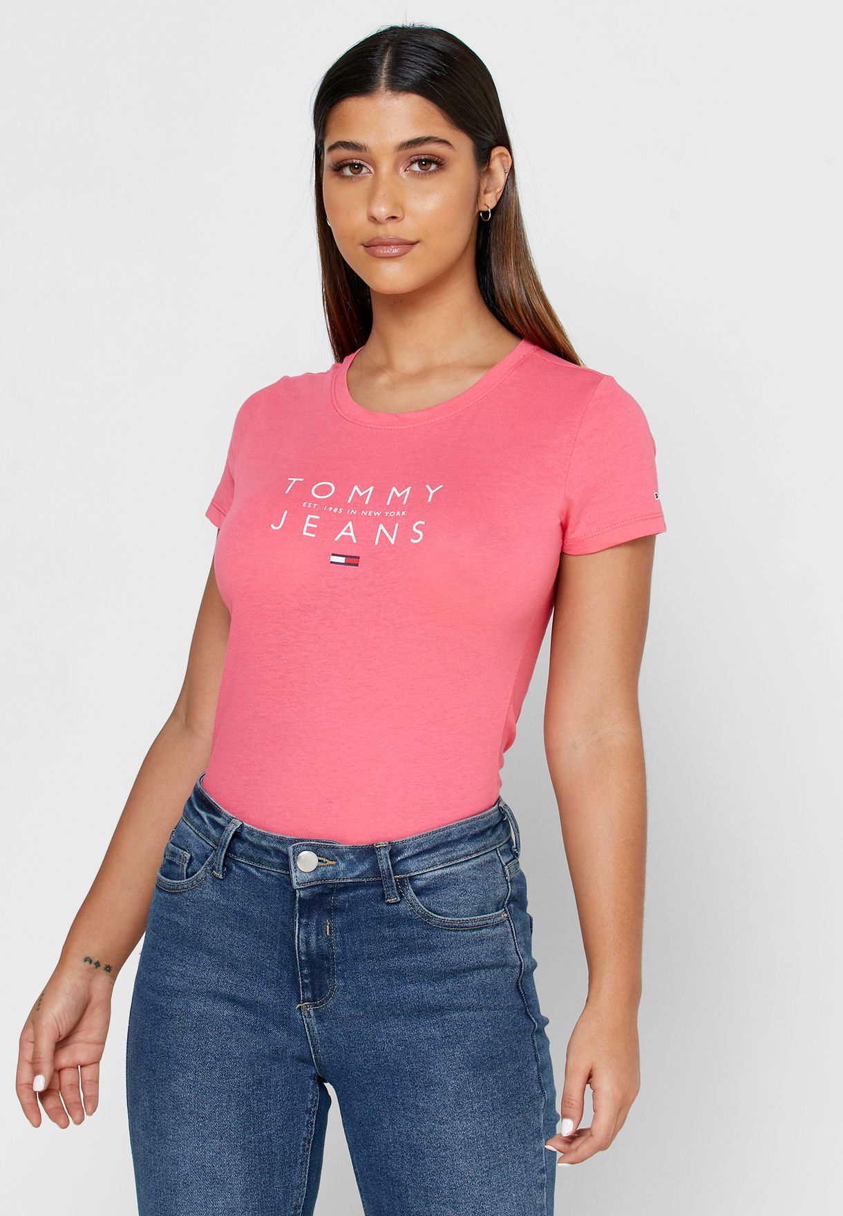 tommy jeans t shirt pink