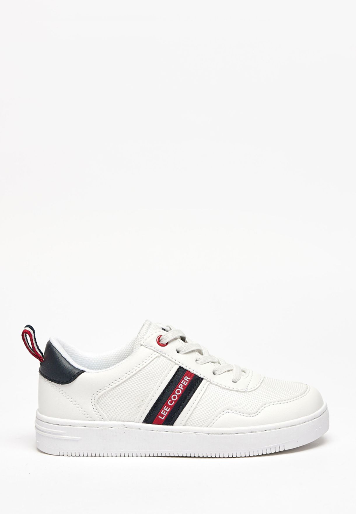 Buy Lee Cooper white Youth Lace Up Sneakers for Kids in MENA, Worldwide