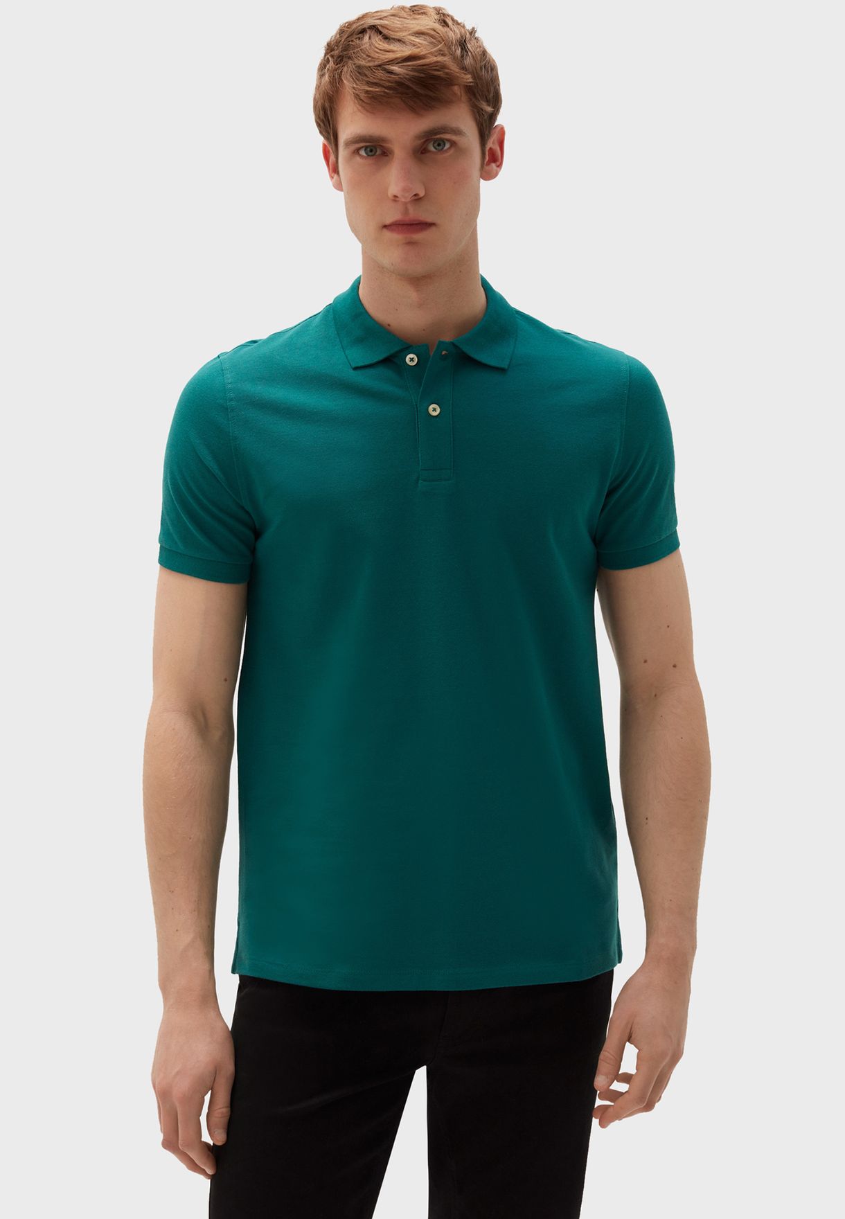 Buy Ovs green Essential Polo for Men in Riyadh, Jeddah