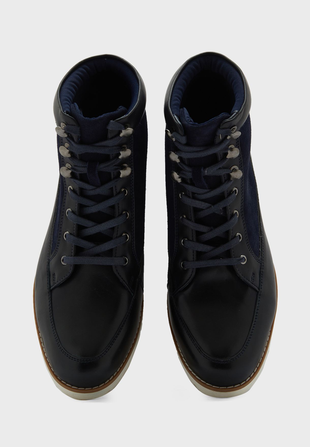 Genuine Leather Laced Boots