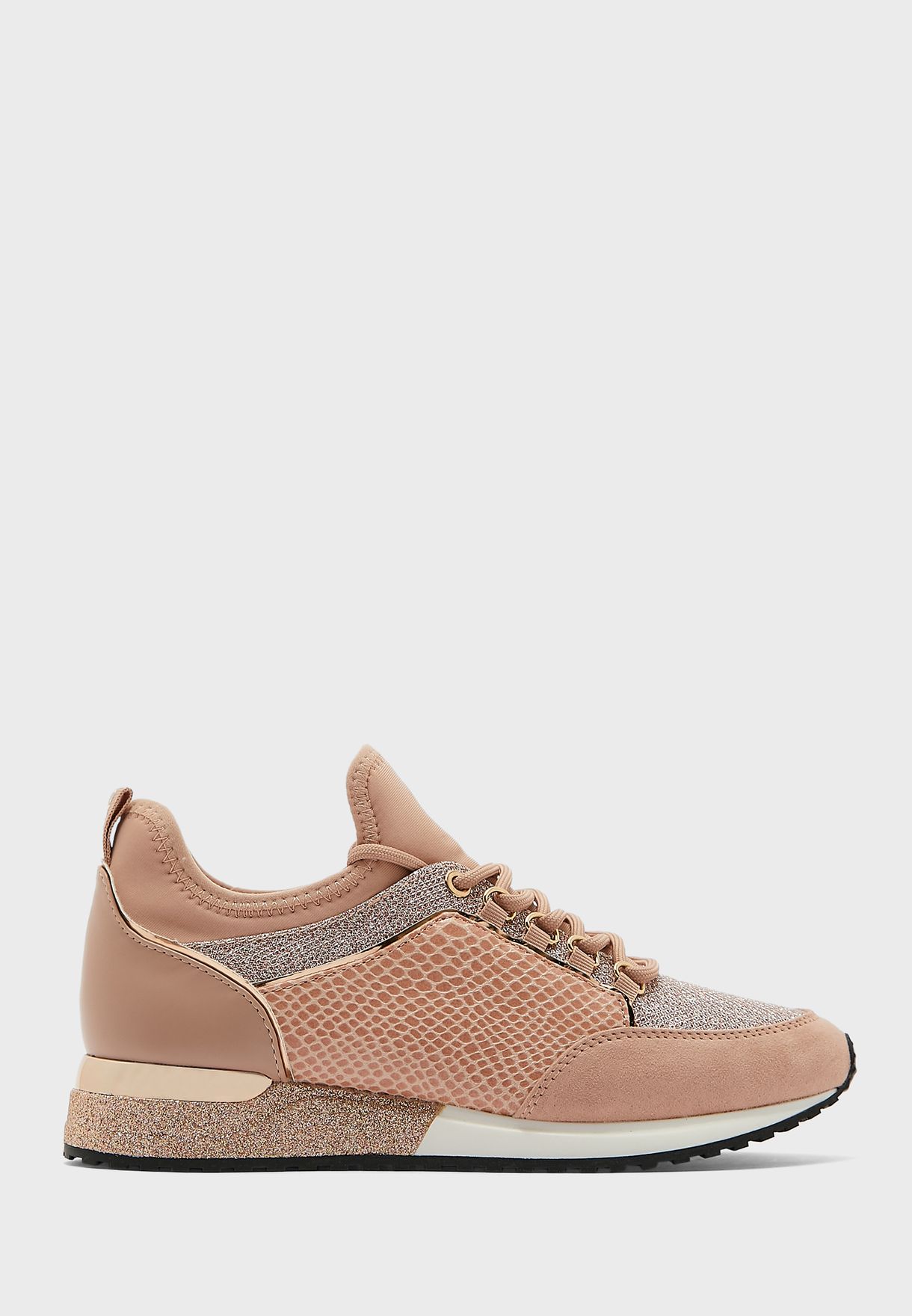 aldo rose gold sneakers