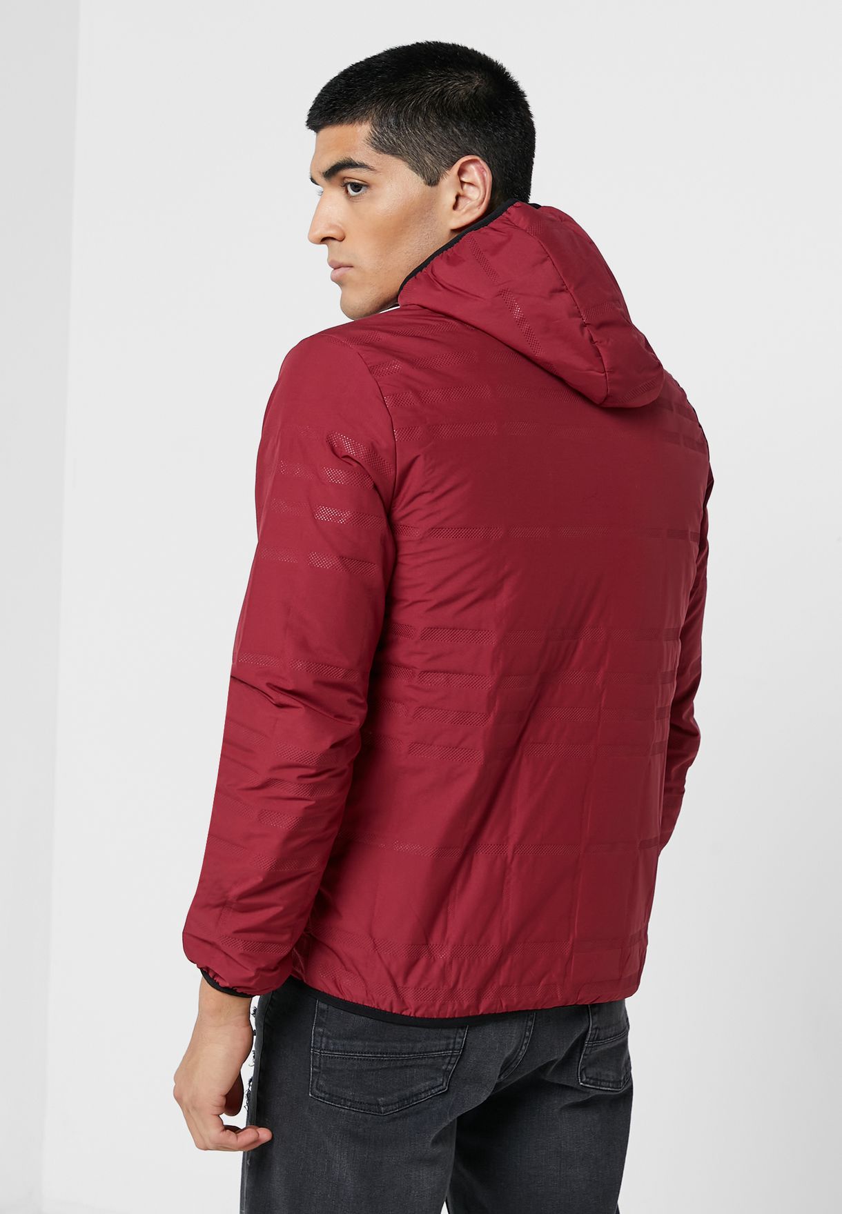 Embossed Hooded Jacket
