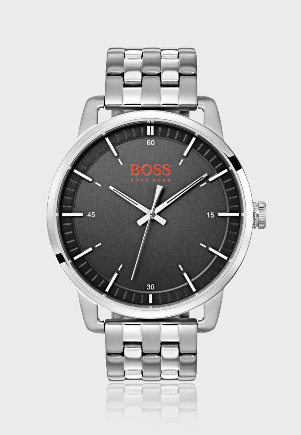 hugo boss orange silver watch
