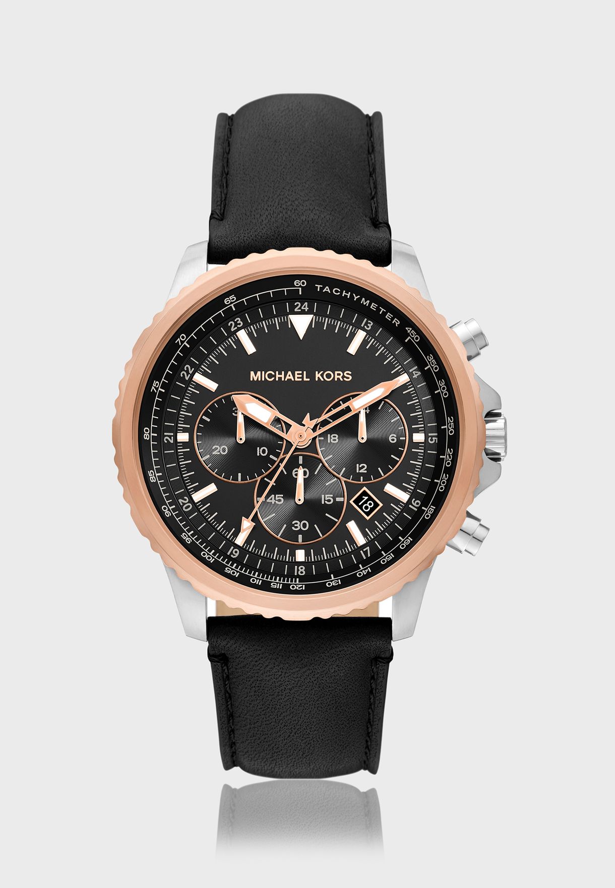 Buy Michael Kors black Classic Leather Strap Analog Watch for Men in  Muscat, Salalah