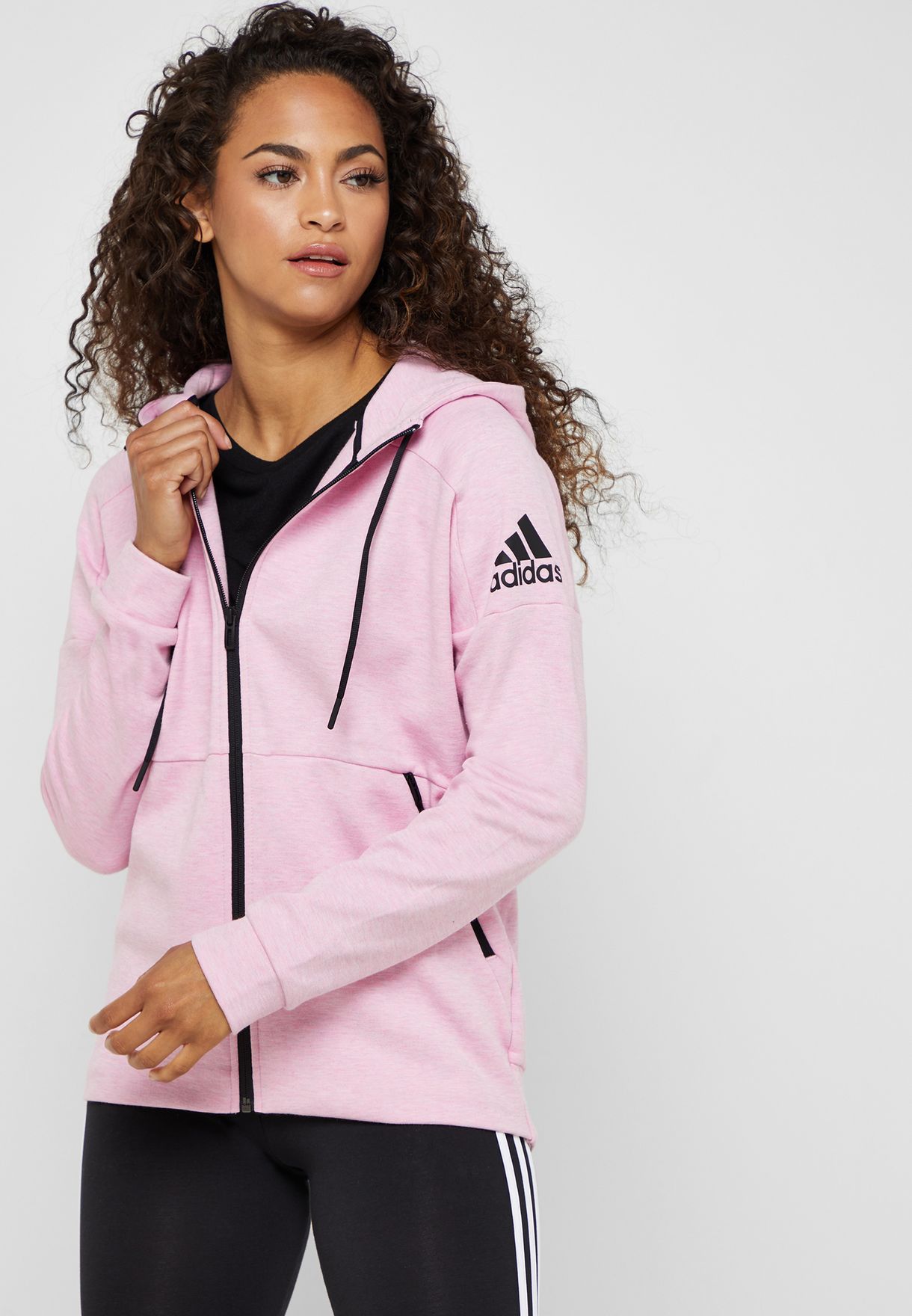 adidas stadium hoodie pink