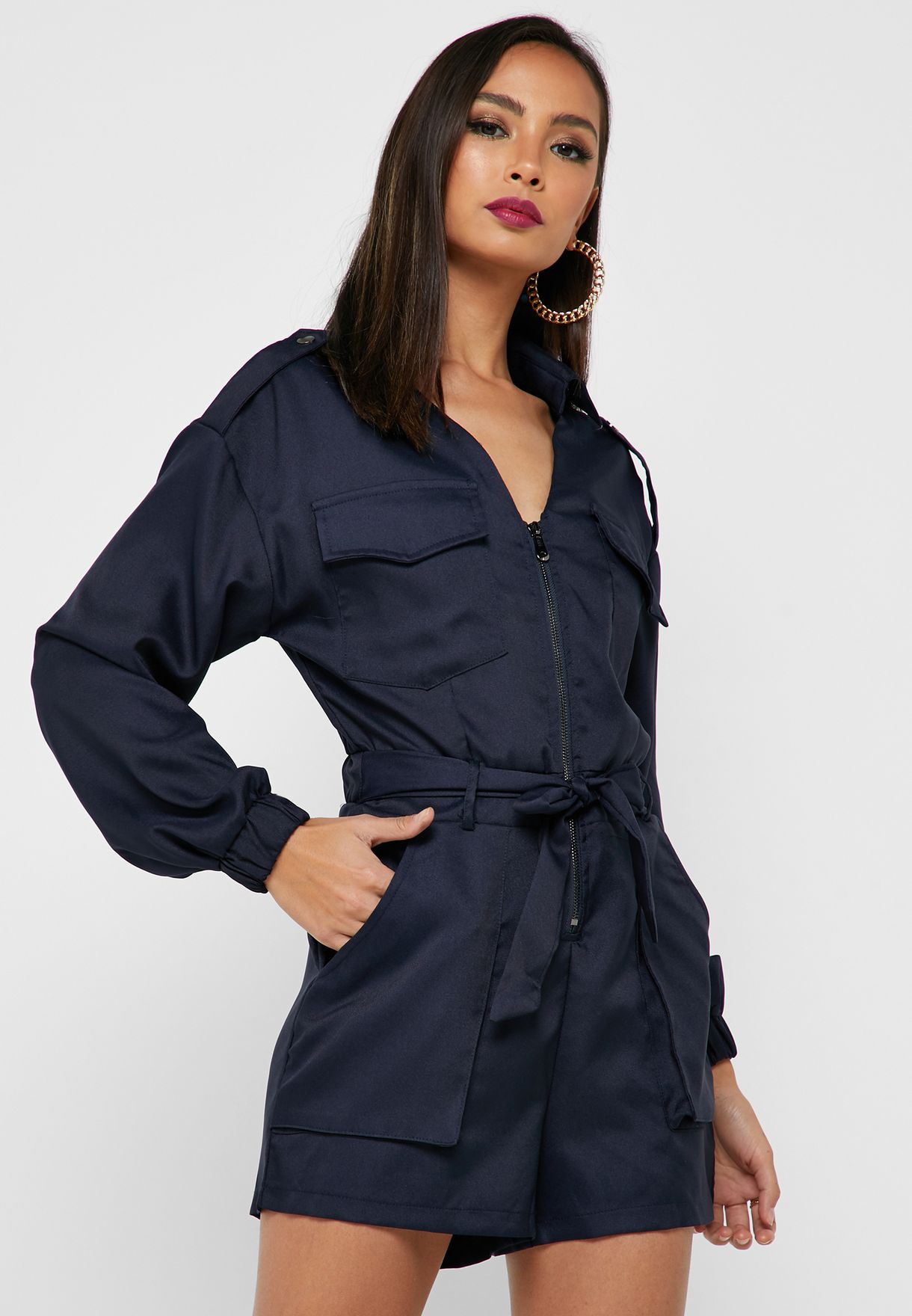 utility belted playsuit