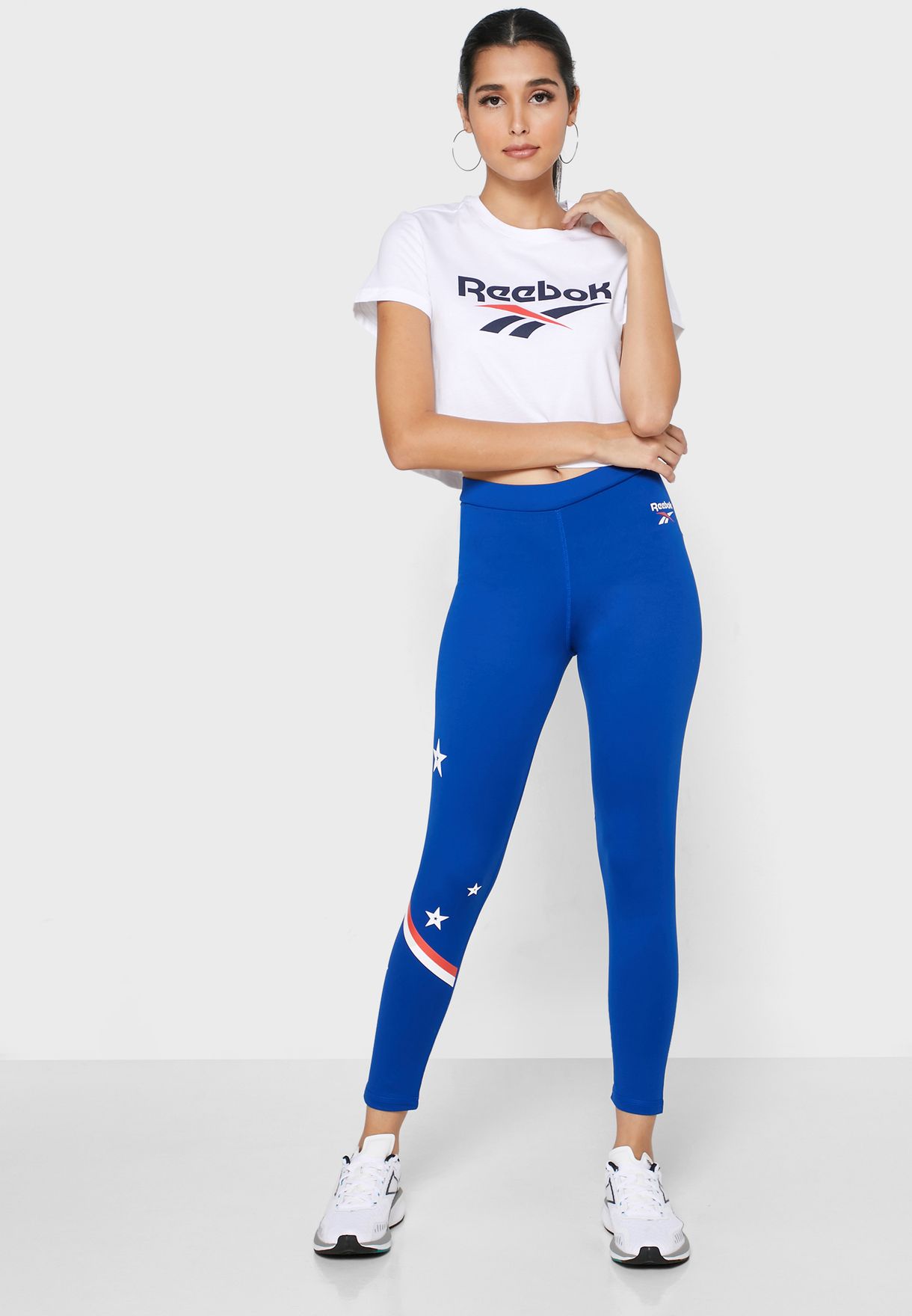 blue reebok leggings