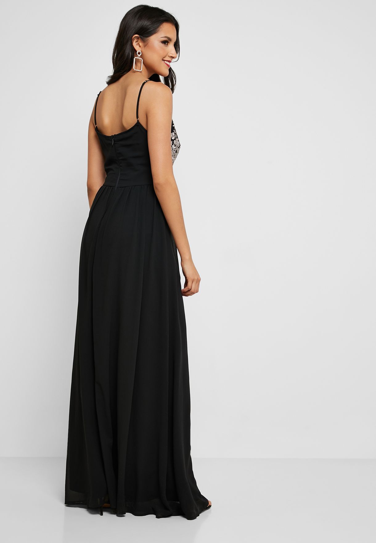 Buy Soieblu black Embroidered Cami Dress for Women in Dubai, Abu Dhabi
