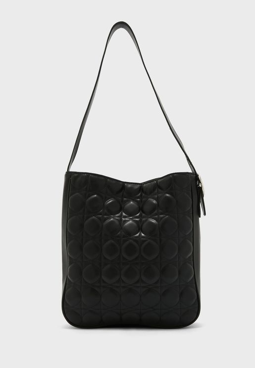 Quilted Tote Bag With Shoulder Strap