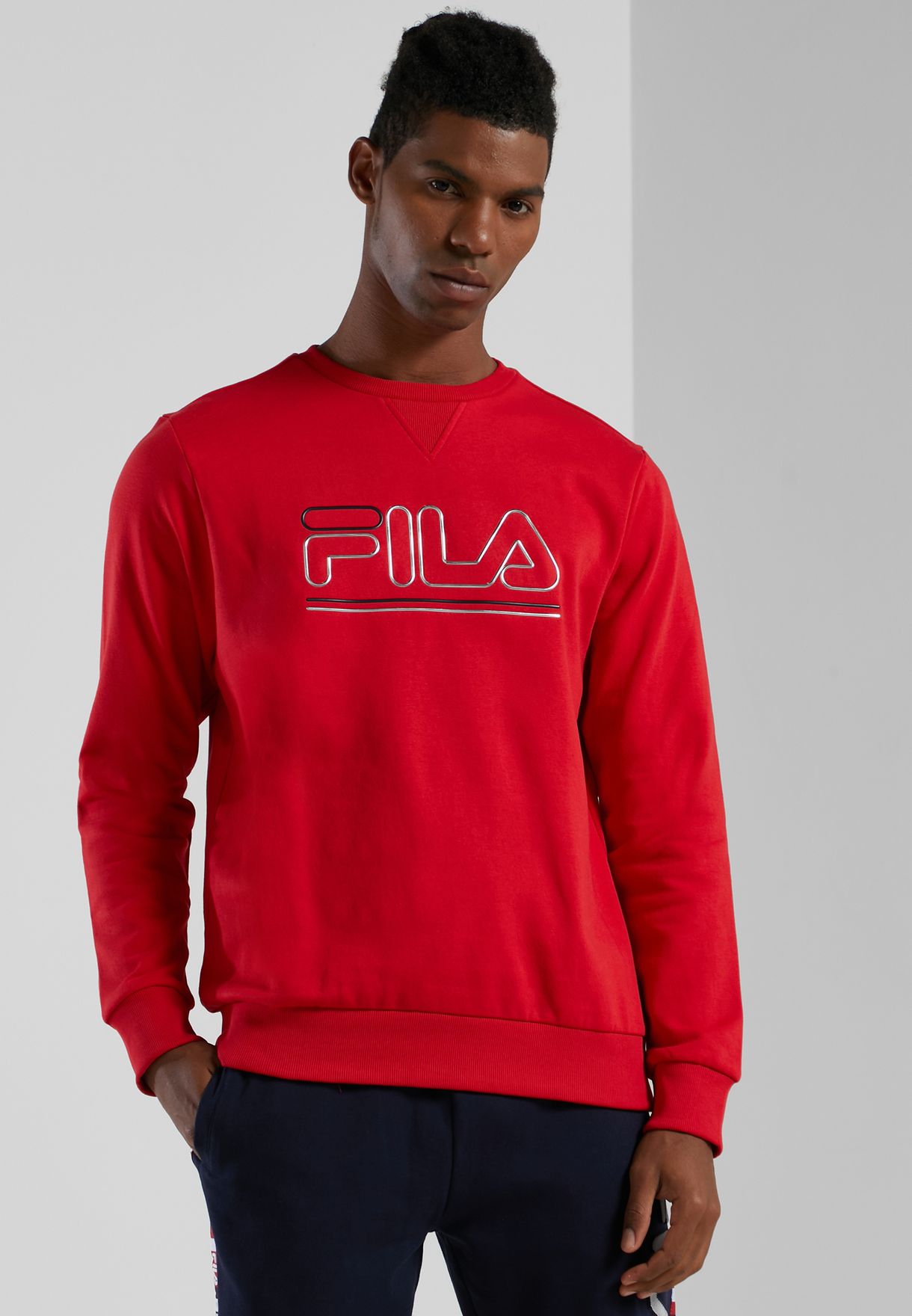 strop Hører til Før Fila Large Box Logo Sweatshirt In Red Exclusive To ASOS | lupon.gov.ph