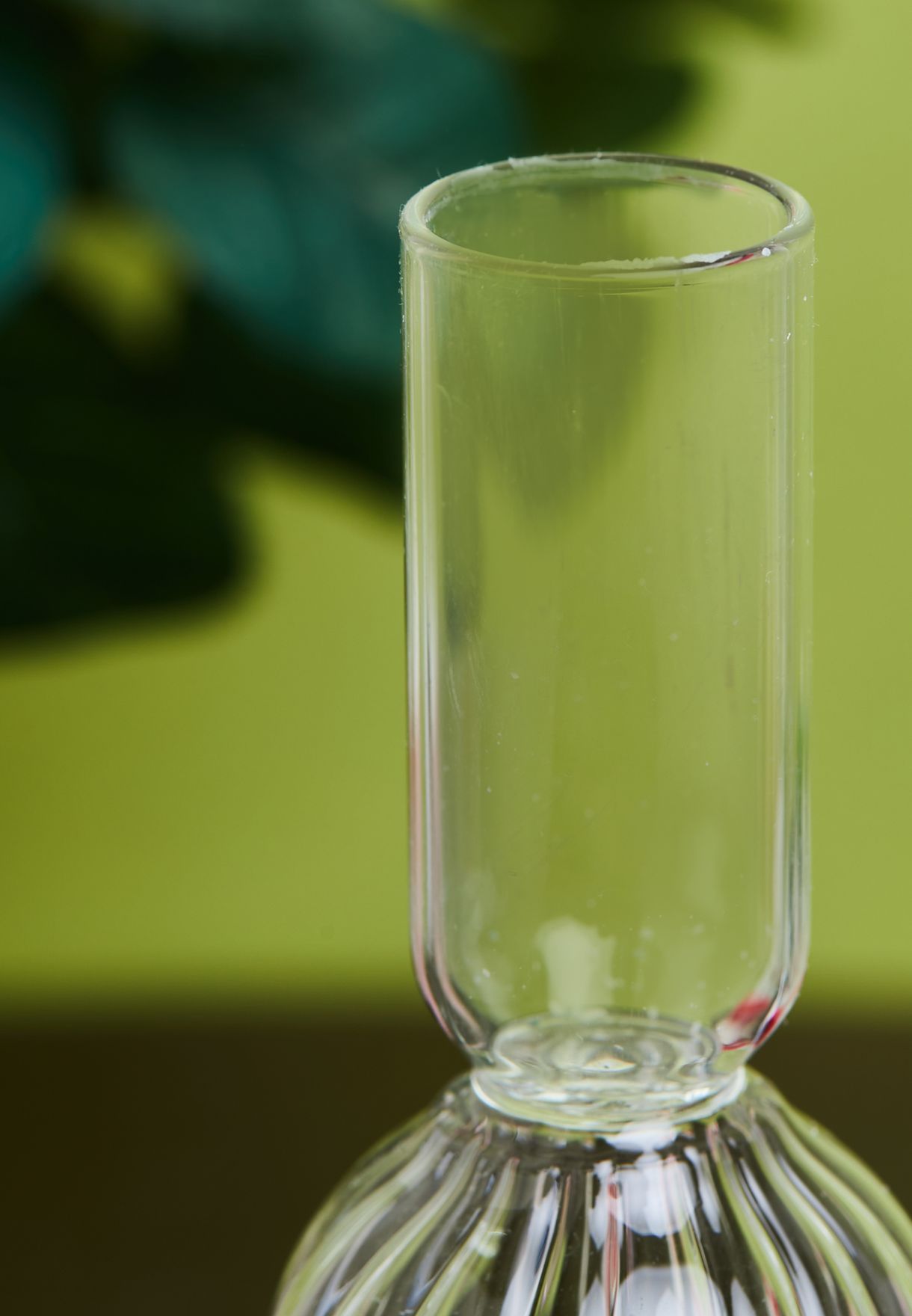 حامل شموع زجاجي شفاف