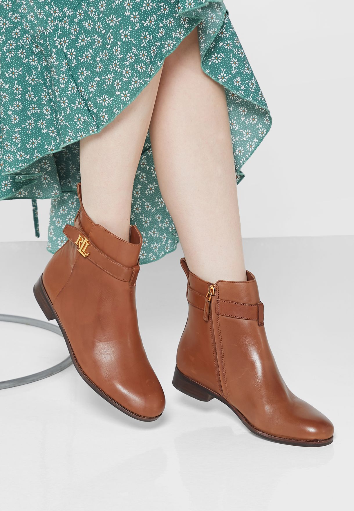 Buy Lauren Ralph Lauren brown Briele Ankle Boots for Women in MENA,  Worldwide