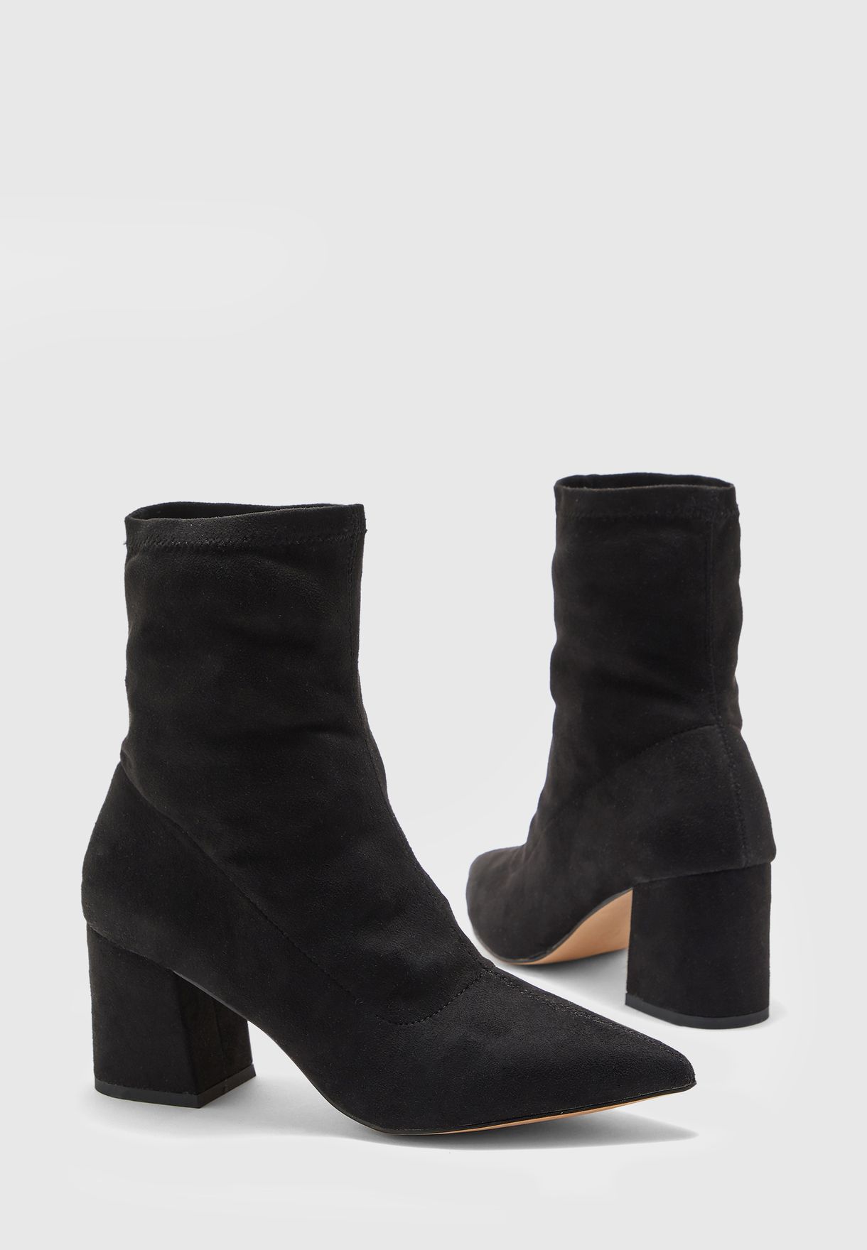 pointed heeled ankle boots