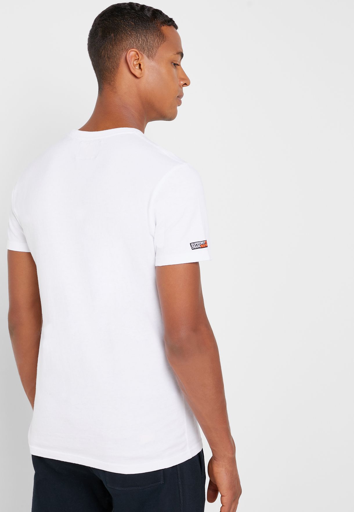 Buy Superdry White Osaka Emboss Crew Neck T Shirt For Men In Mena Worldwide Mtu 01c