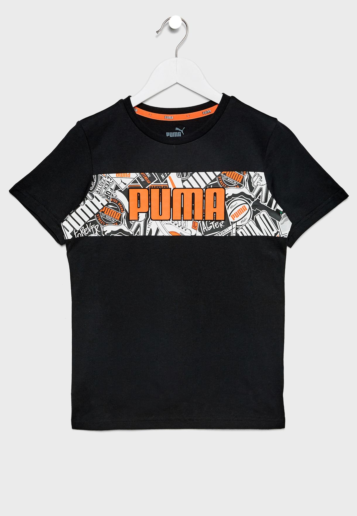 Puma Black Kids Alpha Graphic T-shirt 
