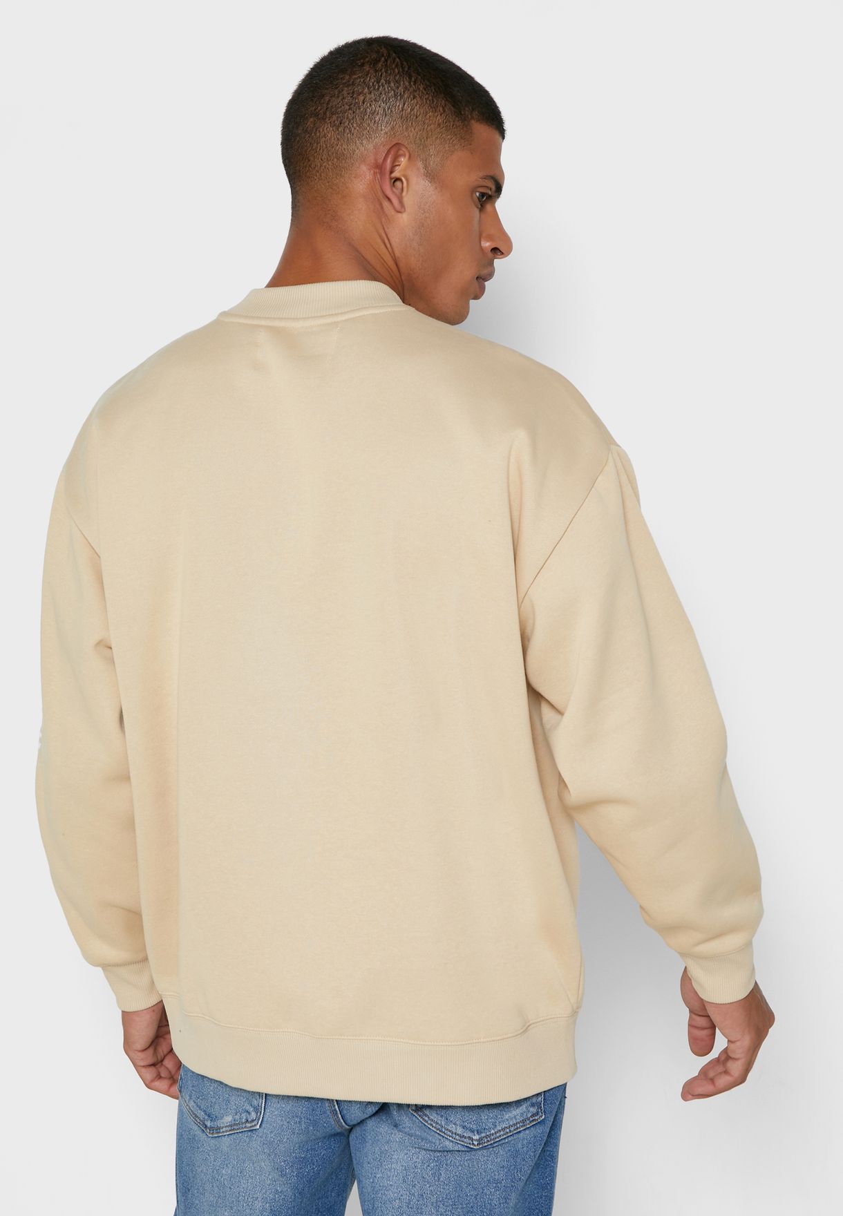 Minder koelkast gids Buy Calvin Klein Jeans beige Chest Logo Sweatshirt for Men in MENA,  Worldwide