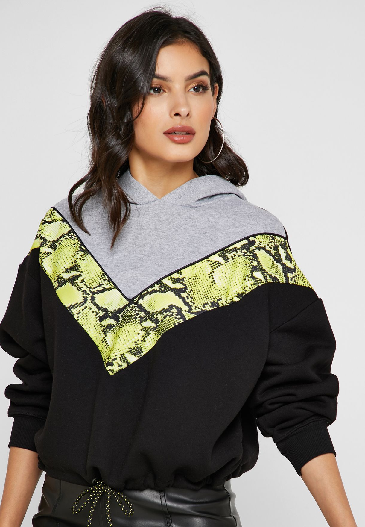 snake print hoodie