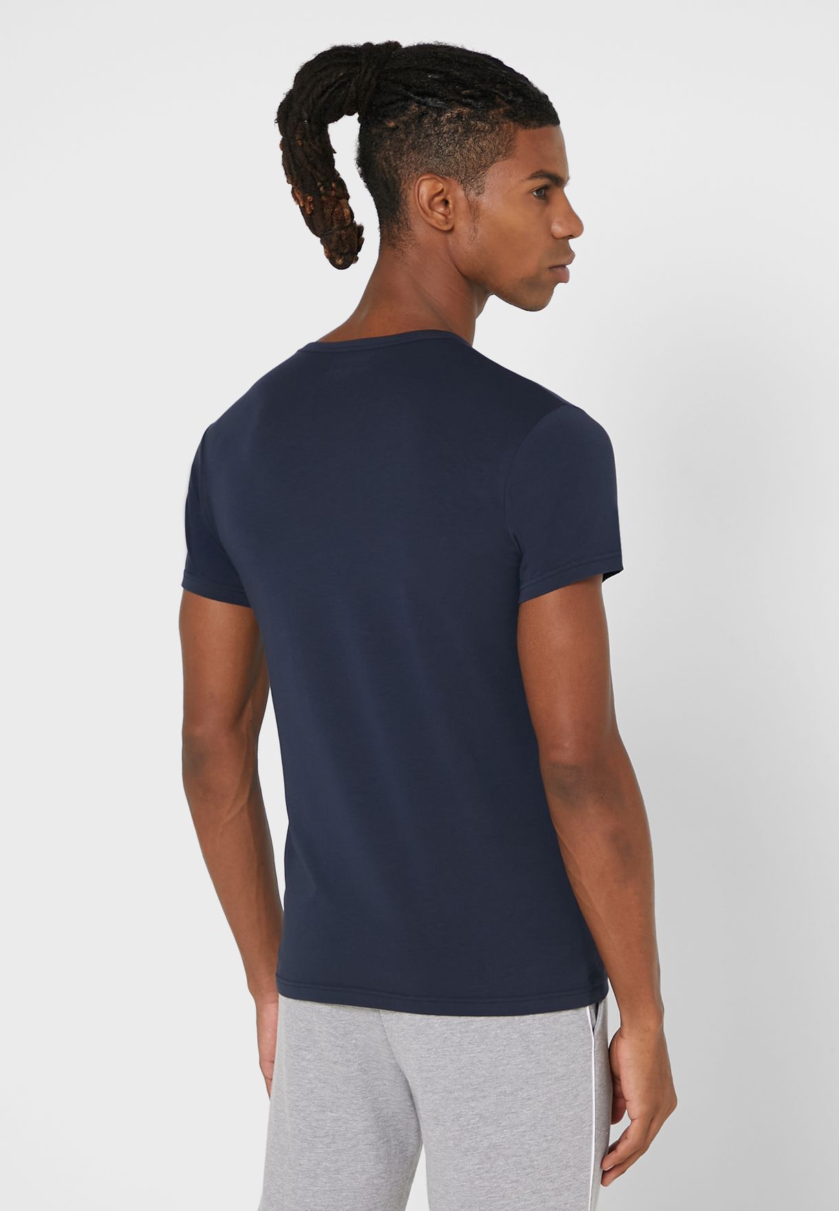 Buy Emporio Armani navy 2 Pack Essential Crew Neck T-Shirt for Men in  Dubai, Abu Dhabi