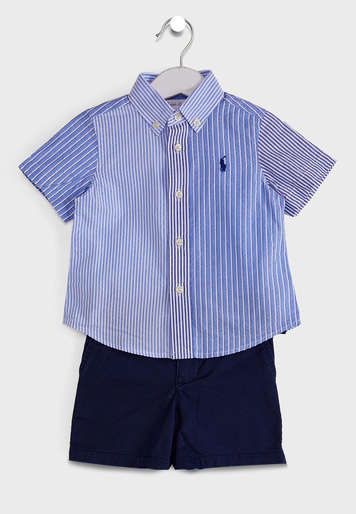 Infant Button Down Shirt + Shorts Set