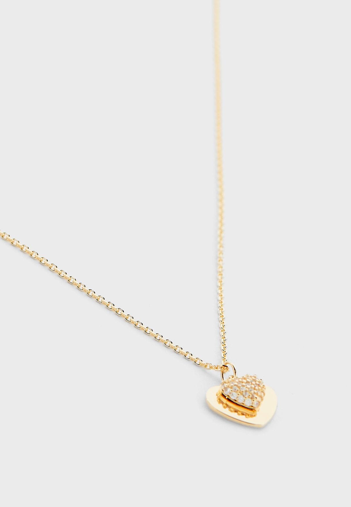 Buy Michael Kors gold Embellished Heart Pendant Necklace for Women in  Dubai, Abu Dhabi