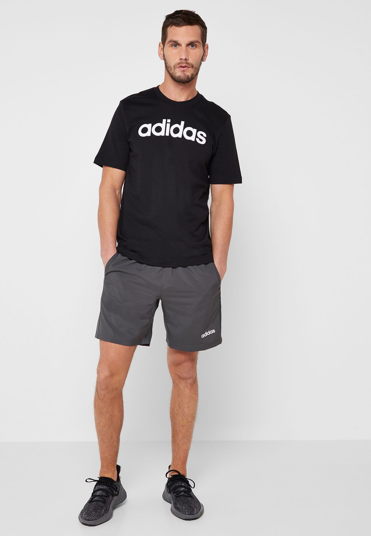 Buy adidas grey D2M Cool Shorts for Men in Riyadh, Jeddah | DW9569