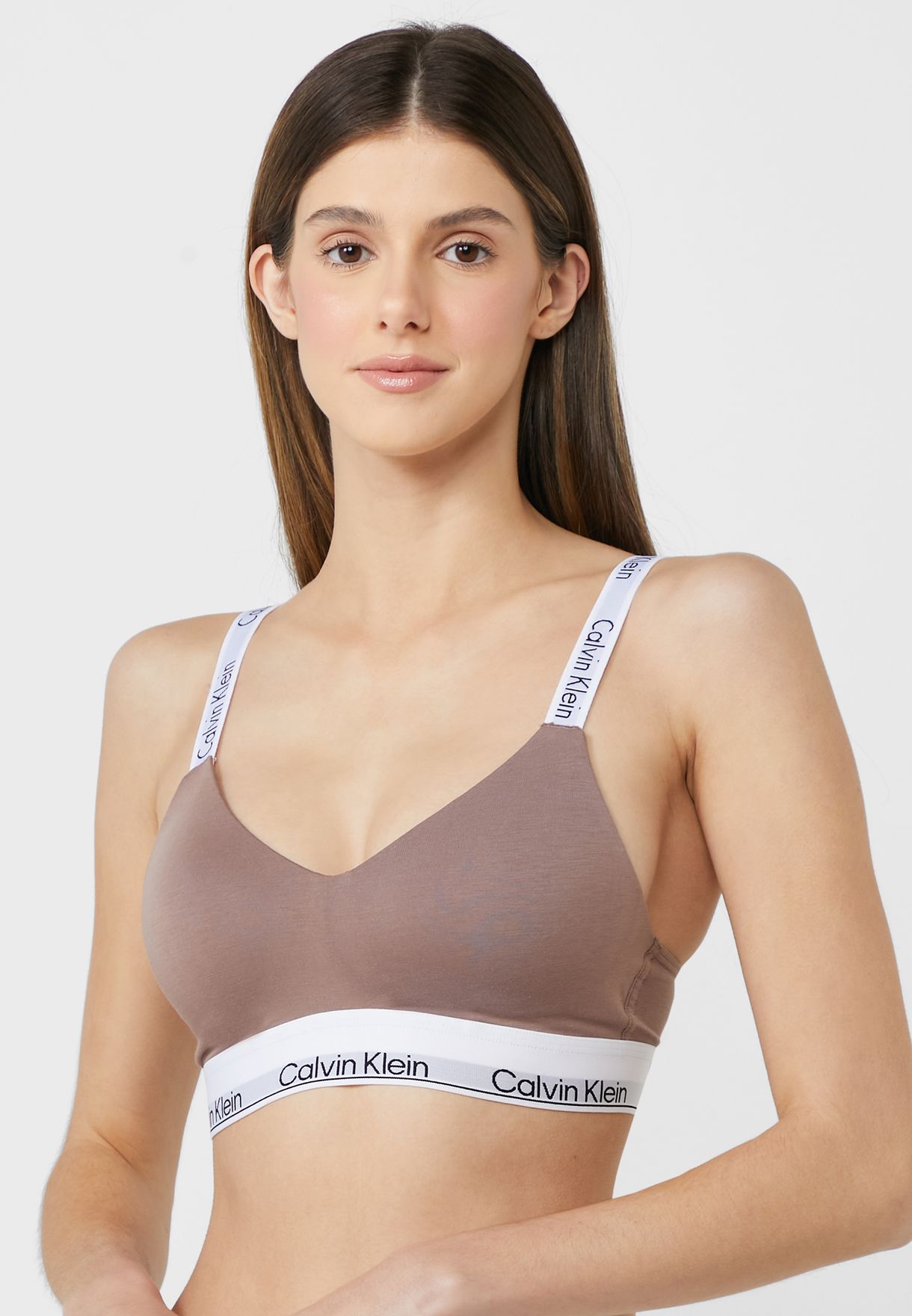 Buy Calvin Klein beige Logo T-Shirt Bra for Women in MENA, Worldwide