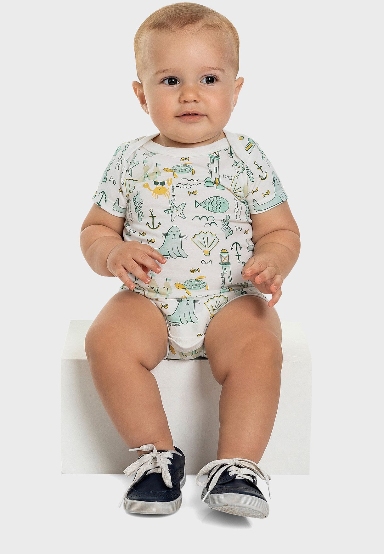 Infant Printed Half Bodysuit
