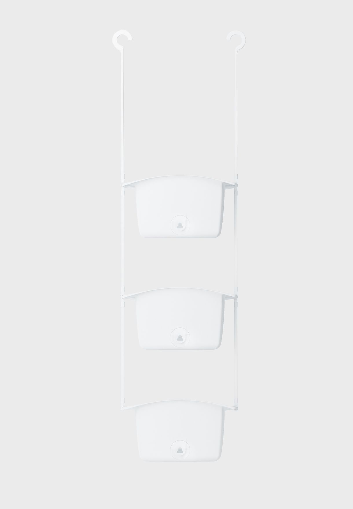 White Set Of 3 Flex Shower Storage Cady