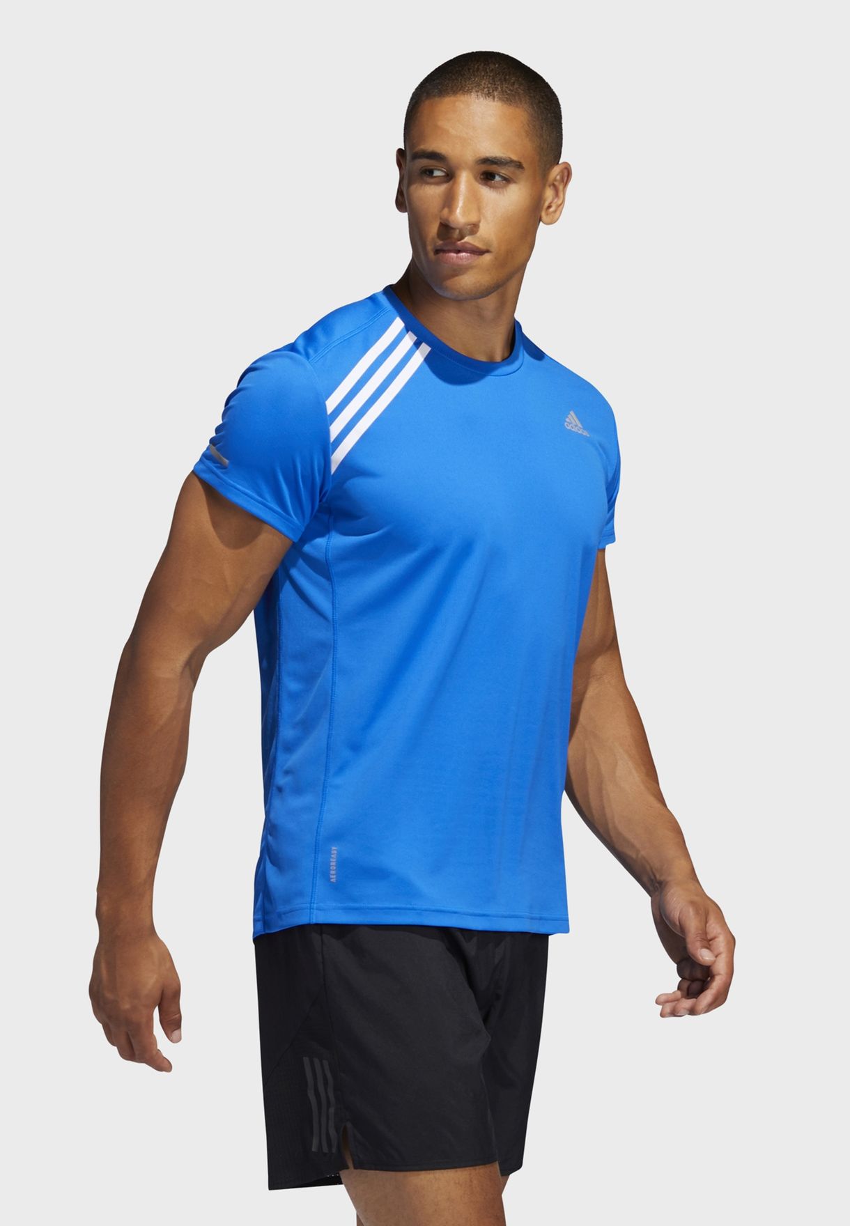 adidas own the run t shirt blue