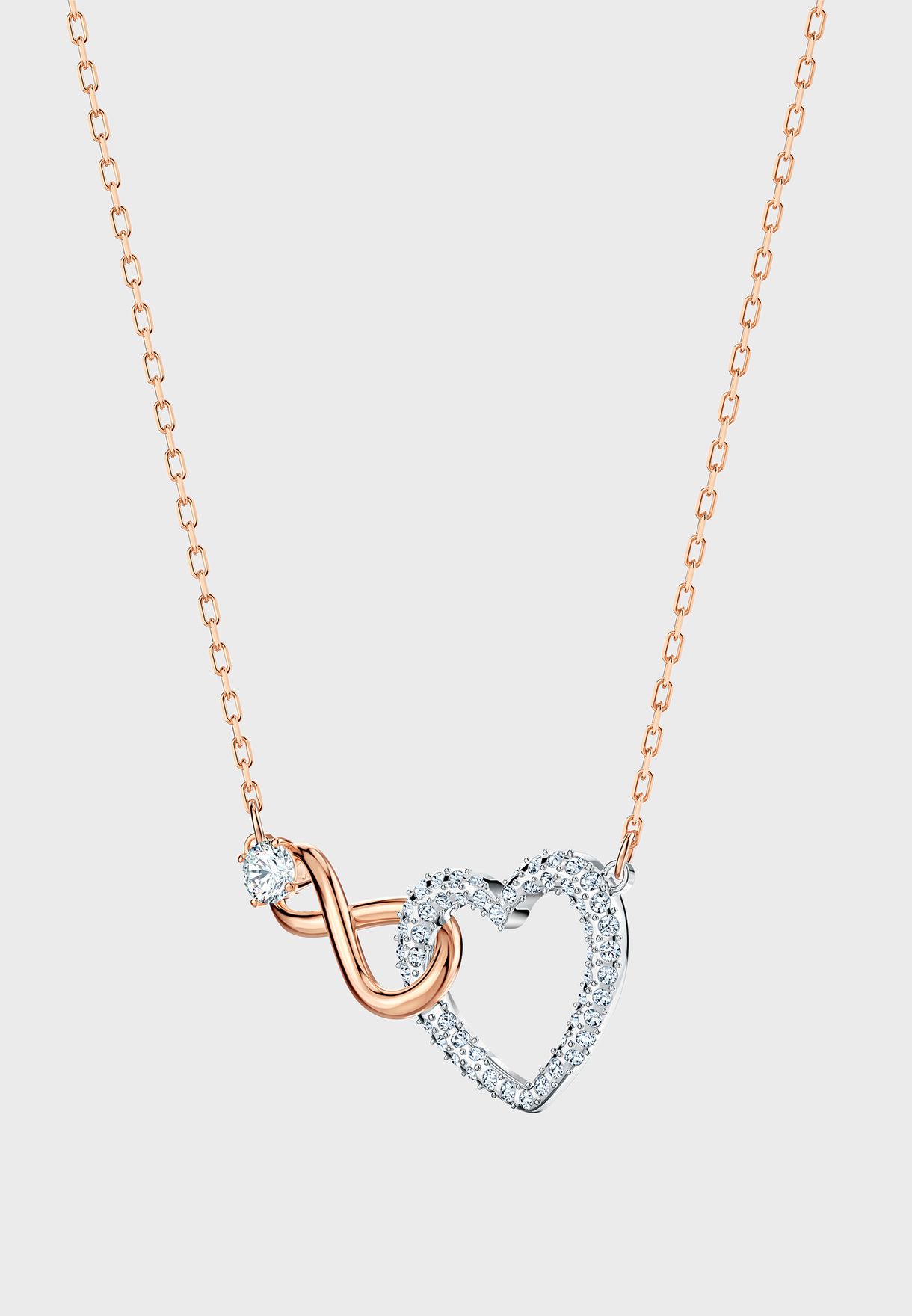Infinity Pendant Necklace+Earrings Set
