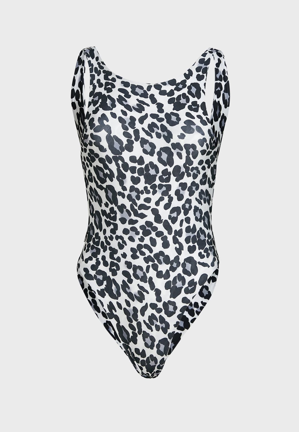 Printed High Leg Swimsuit
