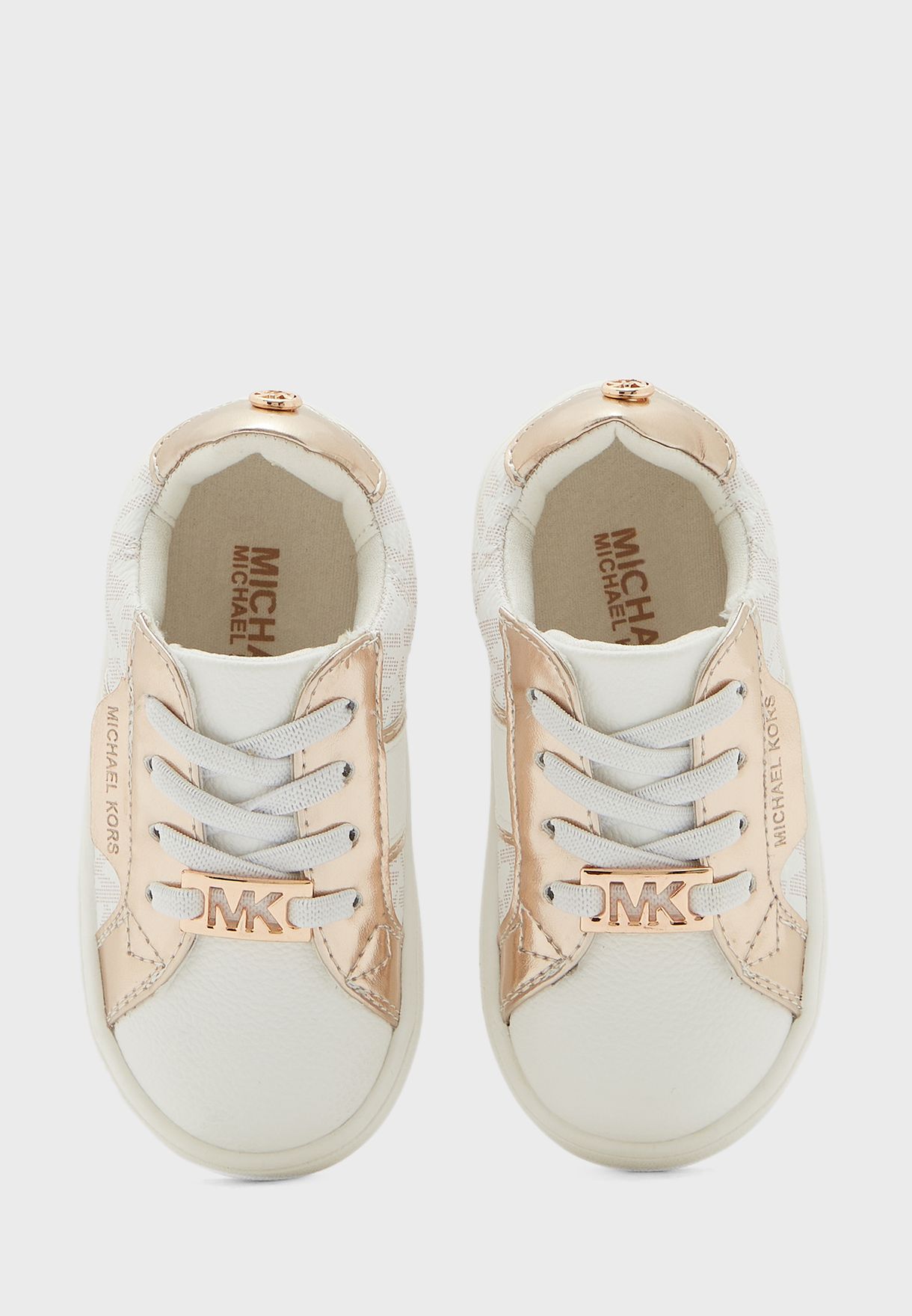 MICHAEL Michael Kors DASH TRAINER Pink  Nude  Pink  Gold  Fast delivery   Spartoo Europe   Shoes Low top trainers Women 19300 