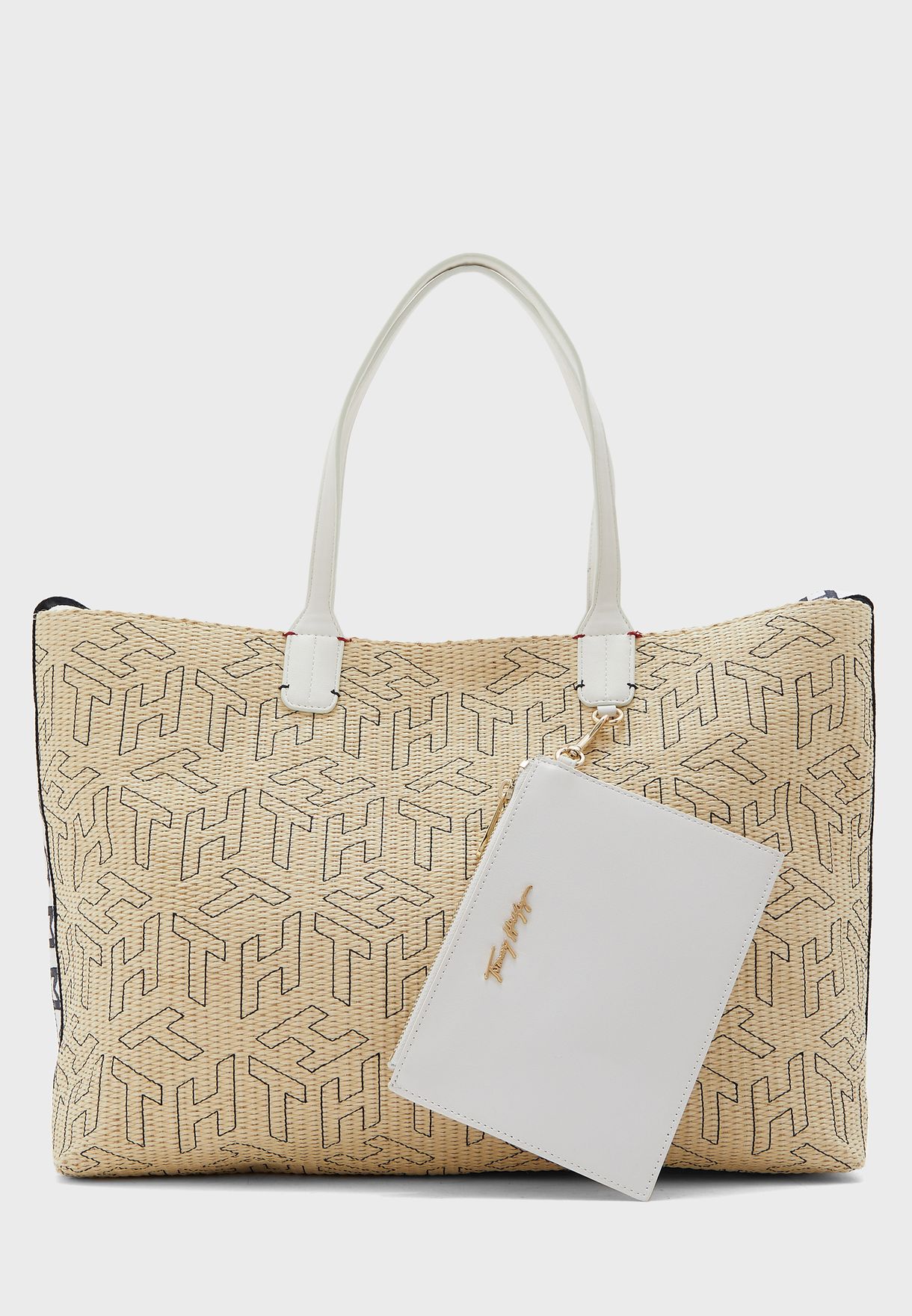 Buy Tommy Hilfiger beige Iconic Beach Tote for Women in Riyadh, Jeddah