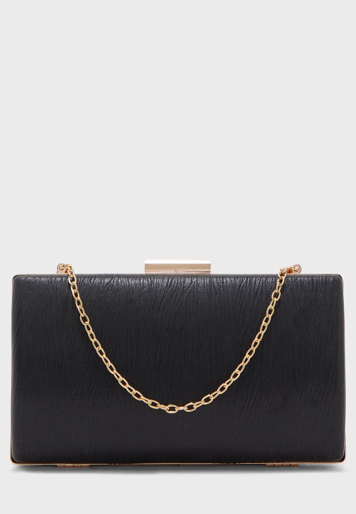 Buy Ella black Boxy Clutch Bag for Women in Dubai, Abu Dhabi