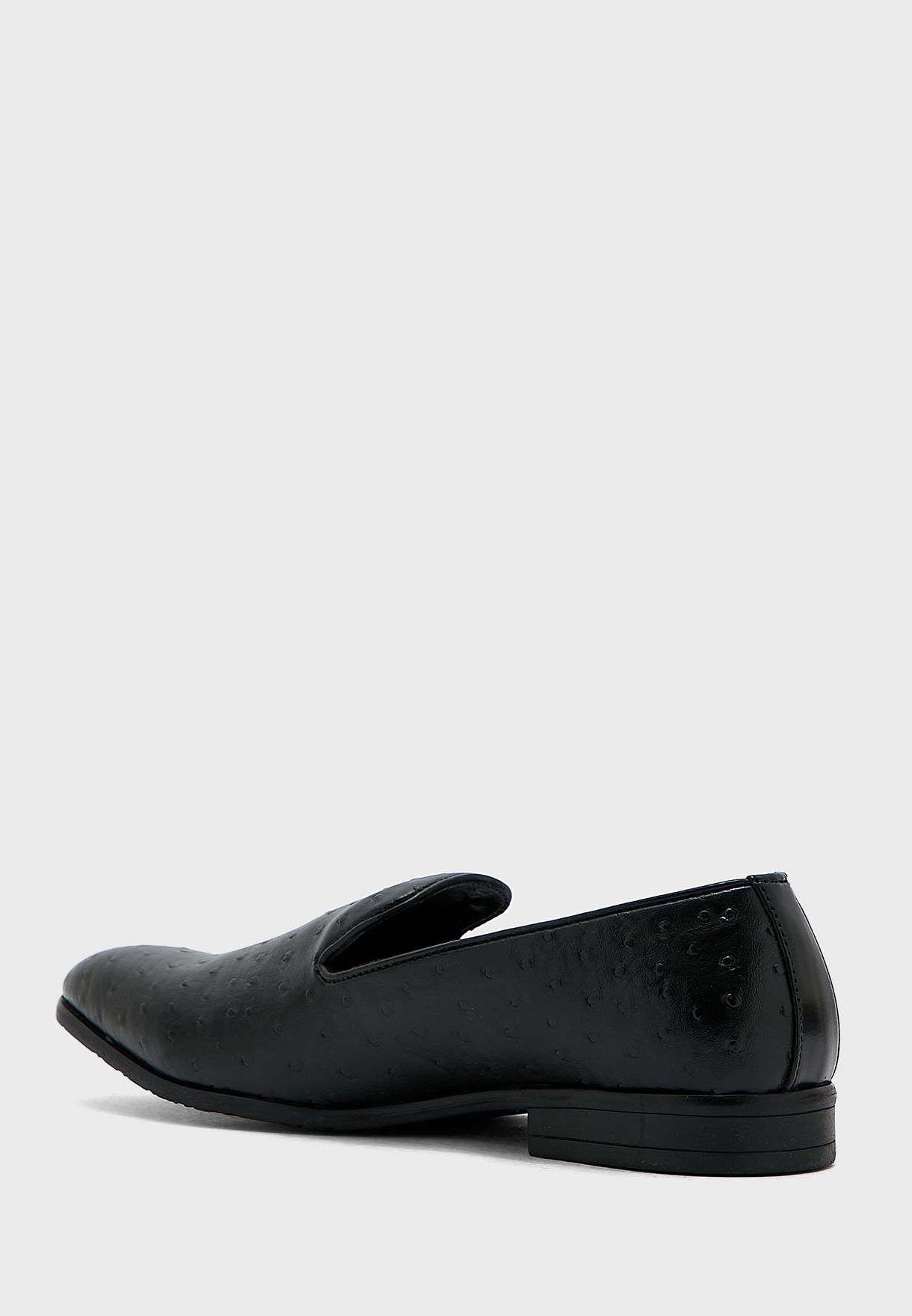 Faux Leather Ostrict Print Formal Slip Ons