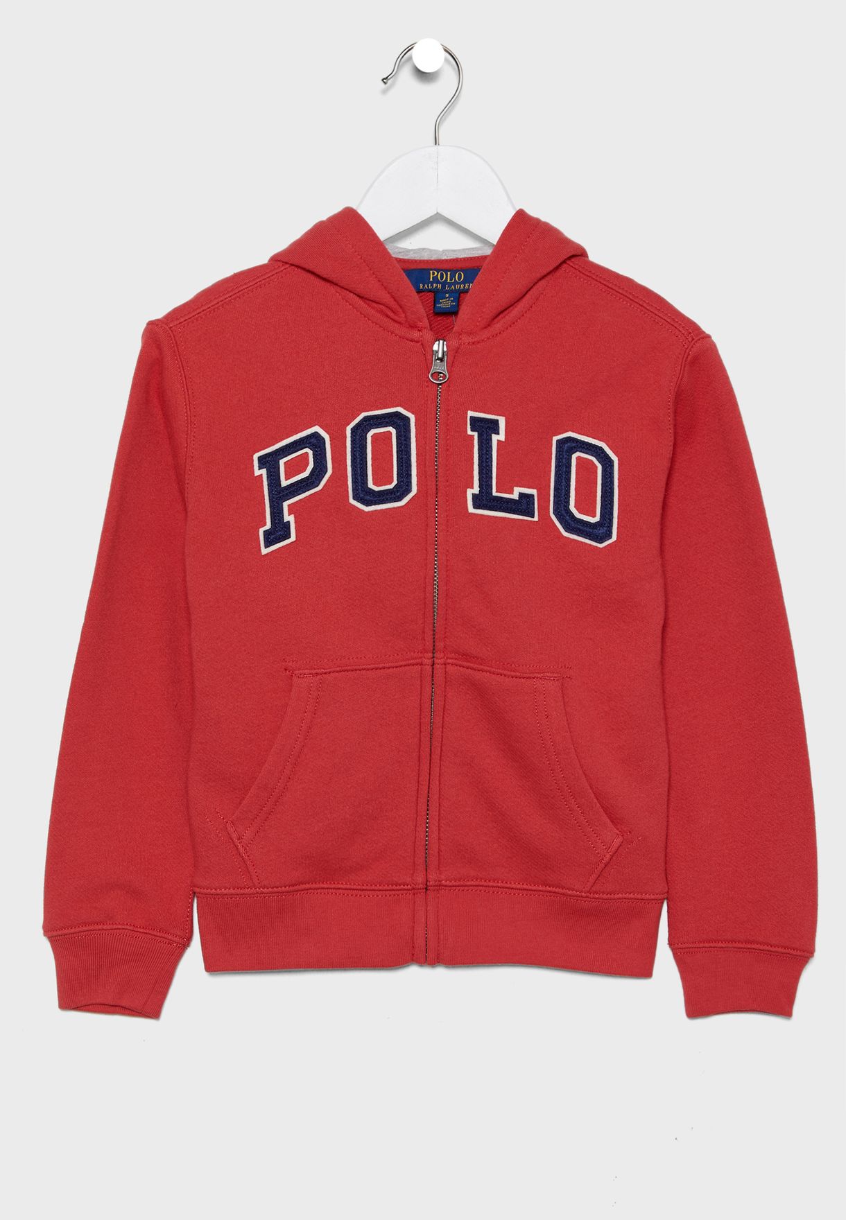 Buy Polo Ralph Lauren red Kids Logo Blend-Terry Hoodie for Kids in MENA,  Worldwide