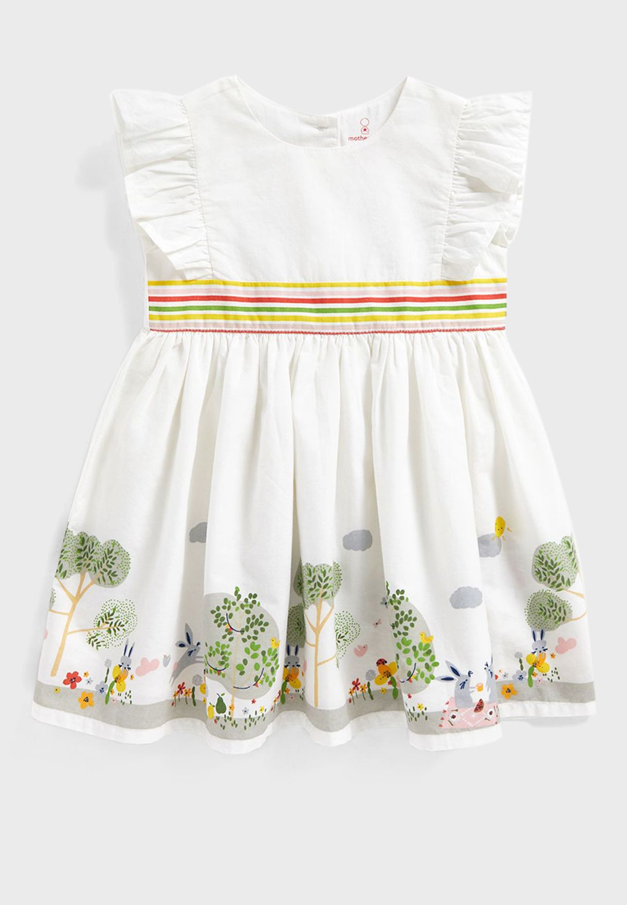 Kids Border Print Dress