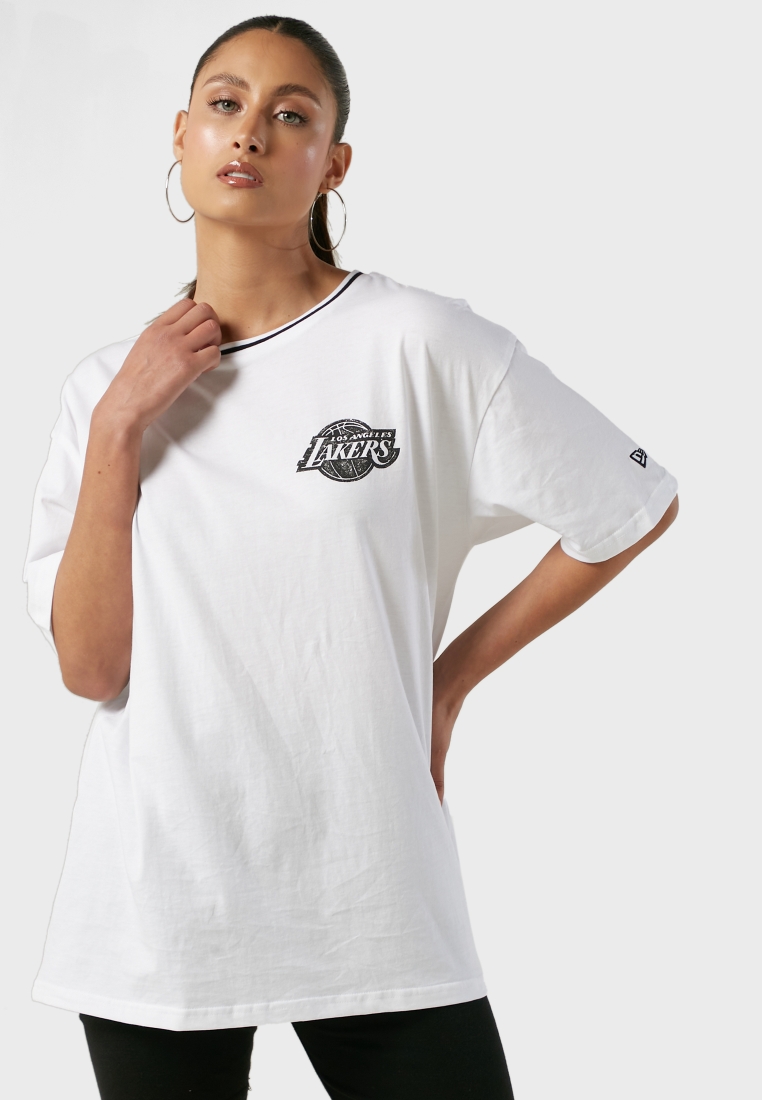 Women's New Era Los Angeles Lakers Washed Short-Sleeve T-Shirt