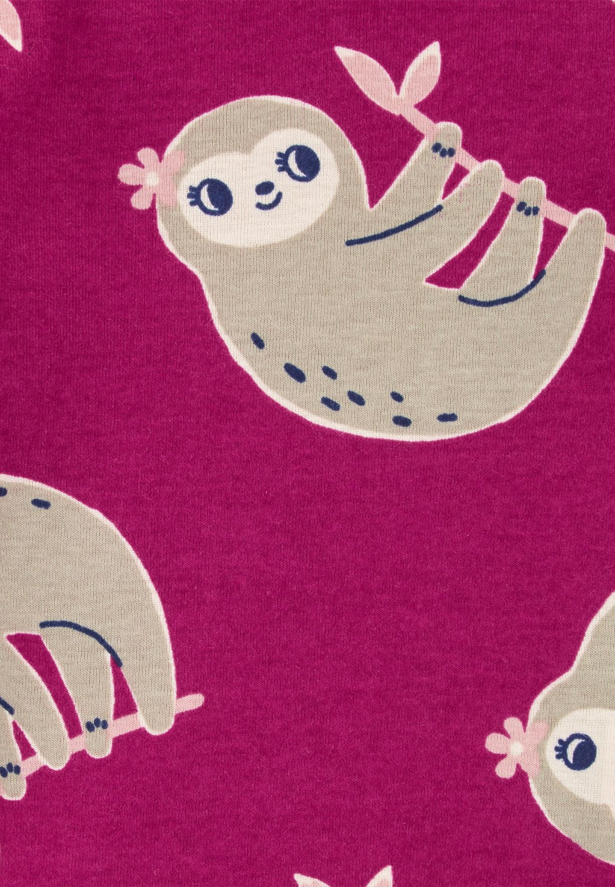 Infant 4 Piece Sloth Printed Pyjama Set
