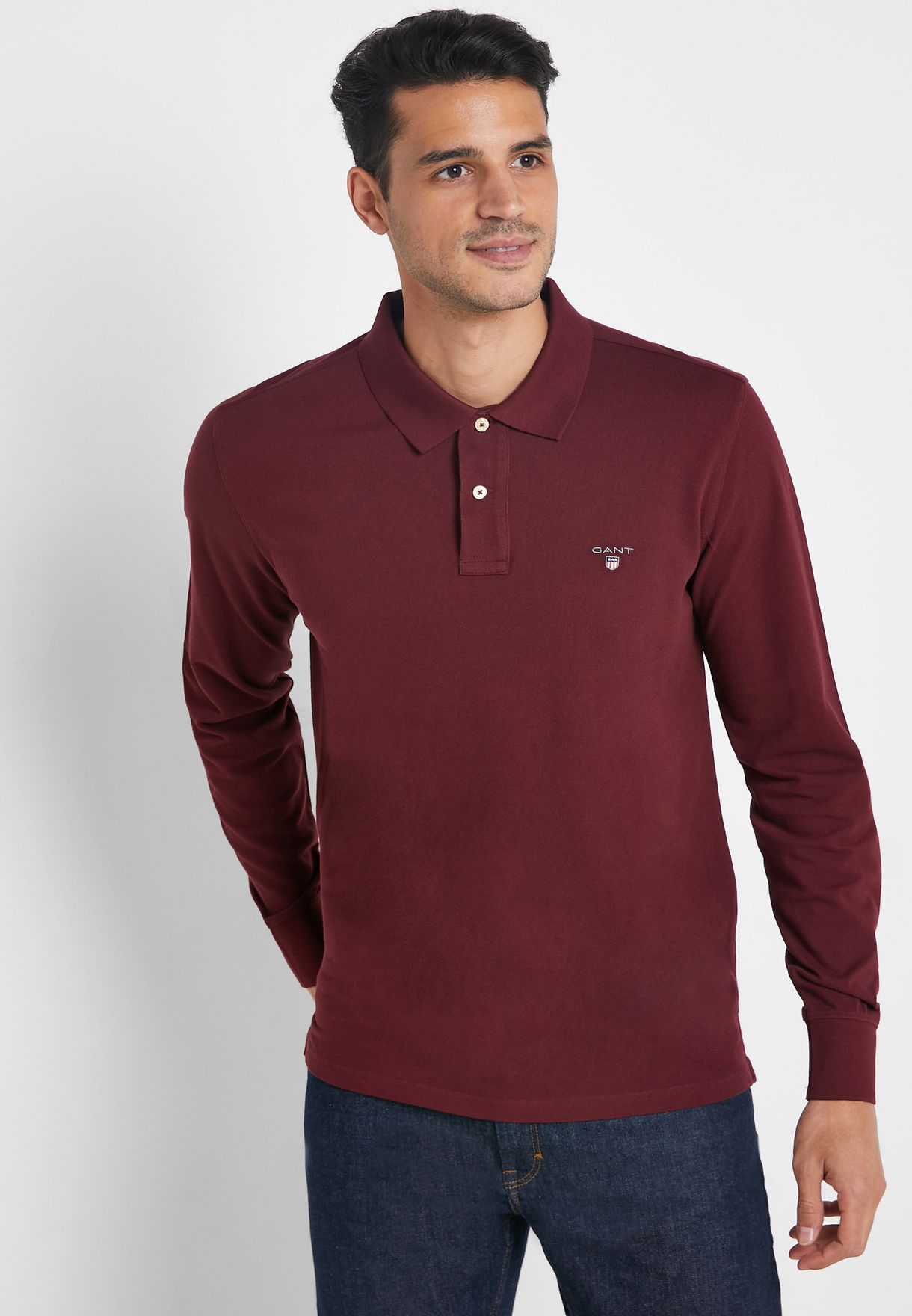 gant solid pique polo shirt