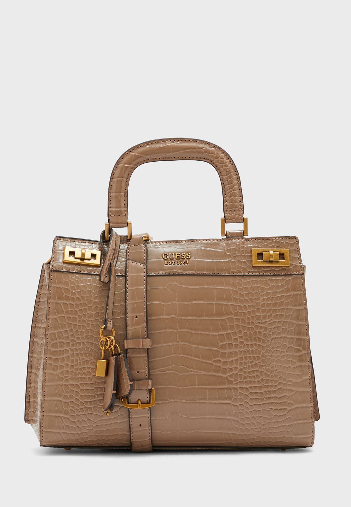 Buy Guess brown Katey Luxury Satchel for Women in MENA, Worldwide