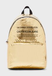 Buy Calvin Klein Jeans gold Space Foil Campus Big Backpack for Women in  MENA, Worldwide